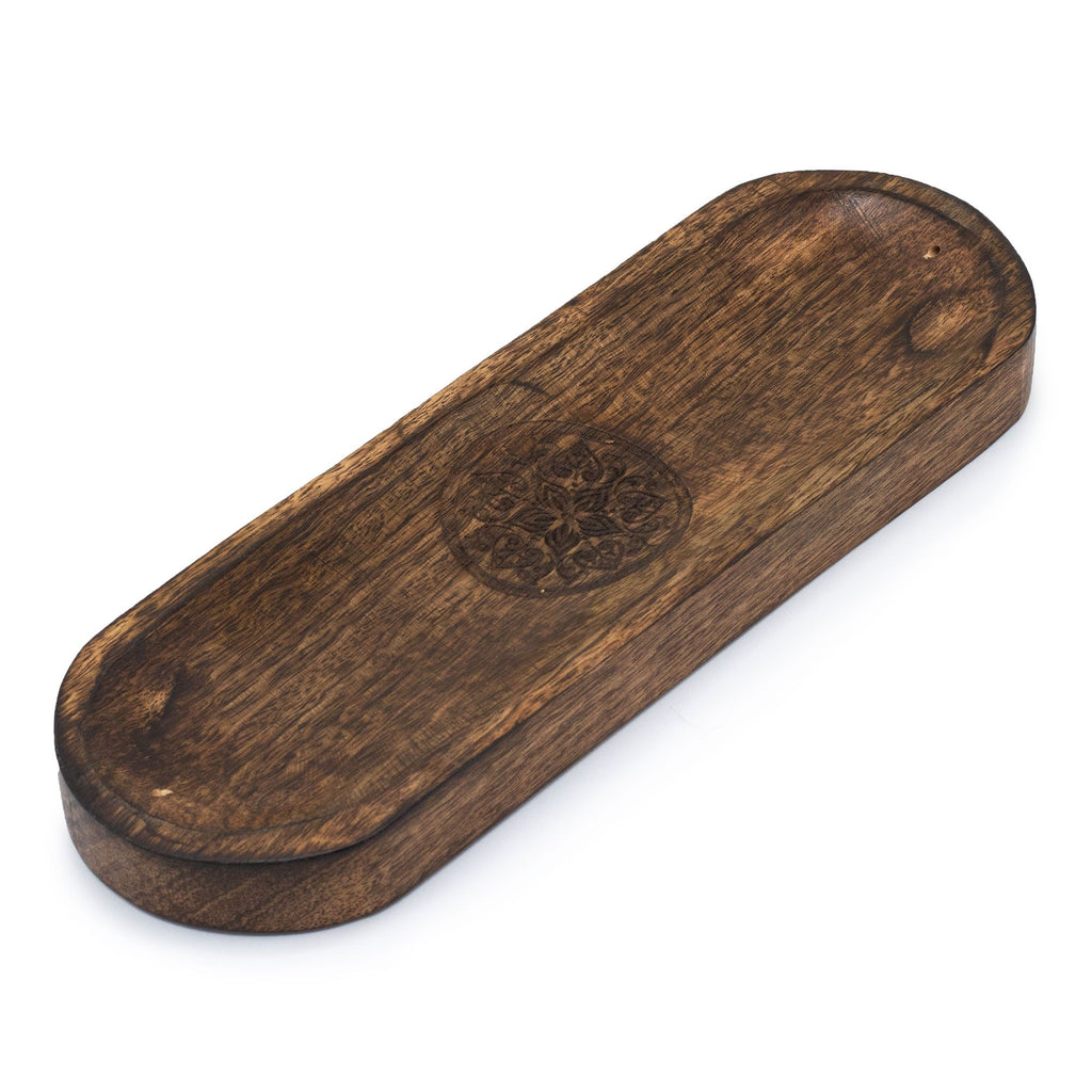 Large Incense Tray - Carved Mandala - view 2