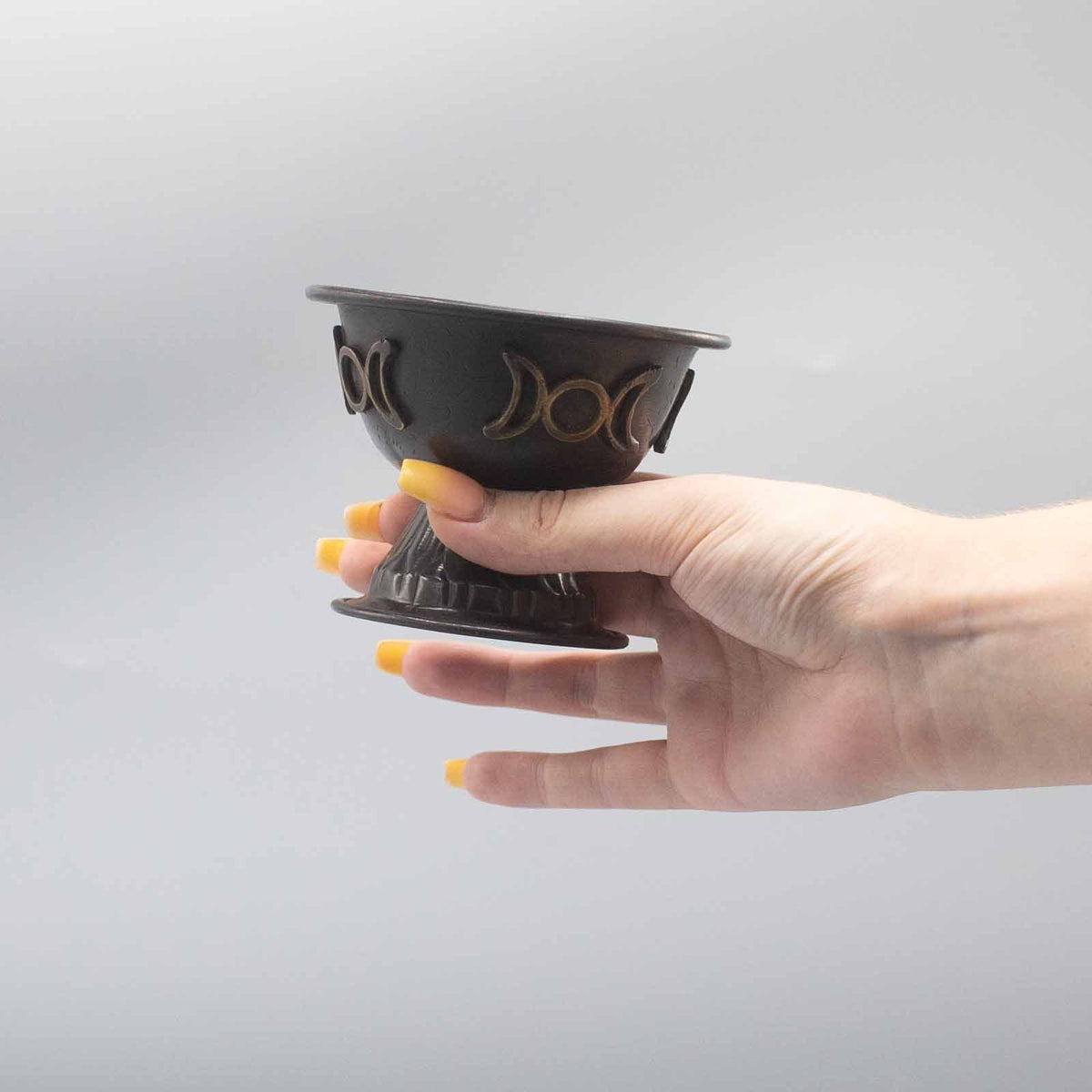 Copper Ritual Chalice - Triple Moon, Antique Finish - view 2