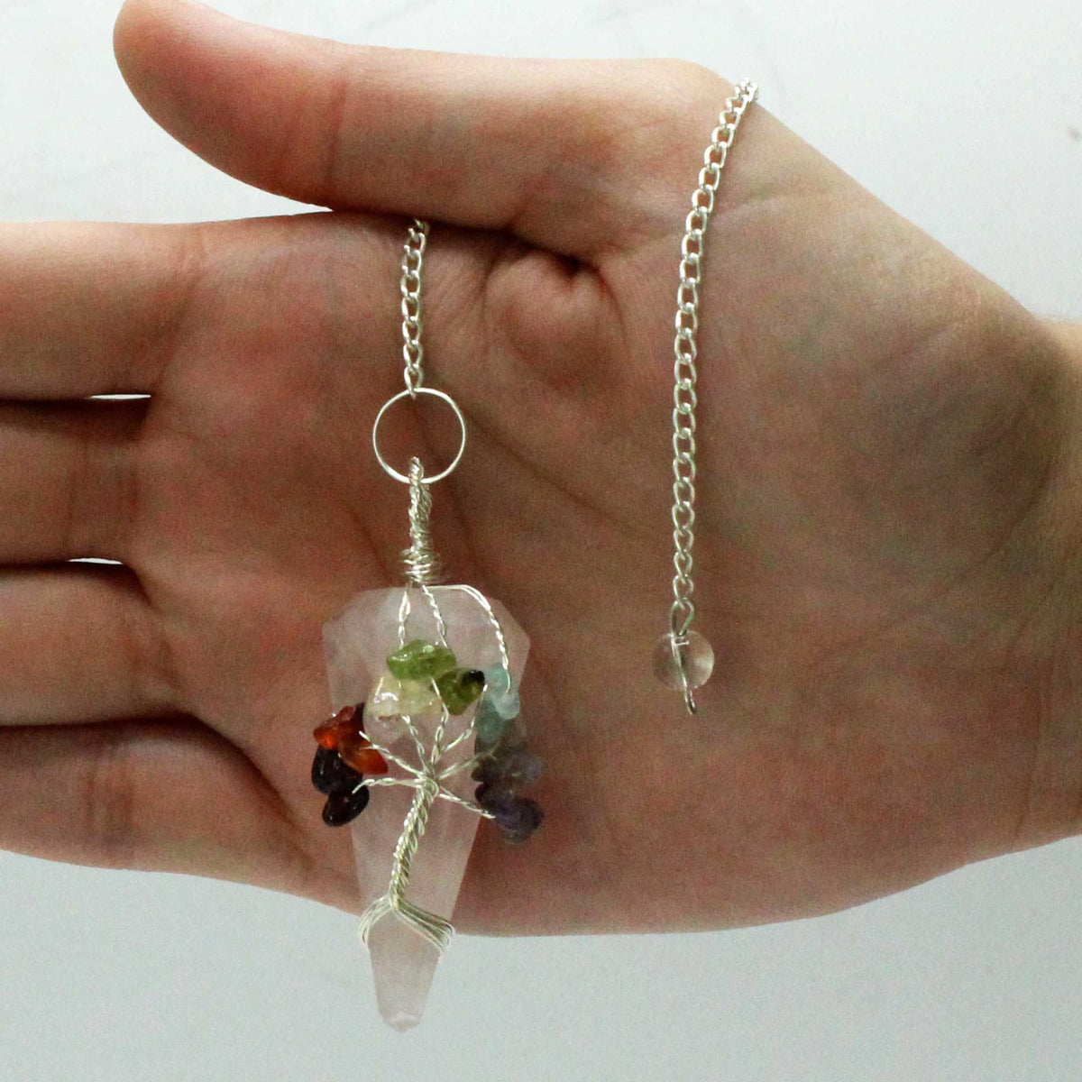 Magic Pendulum - Seven Chakra - Rose Quartz - view 3