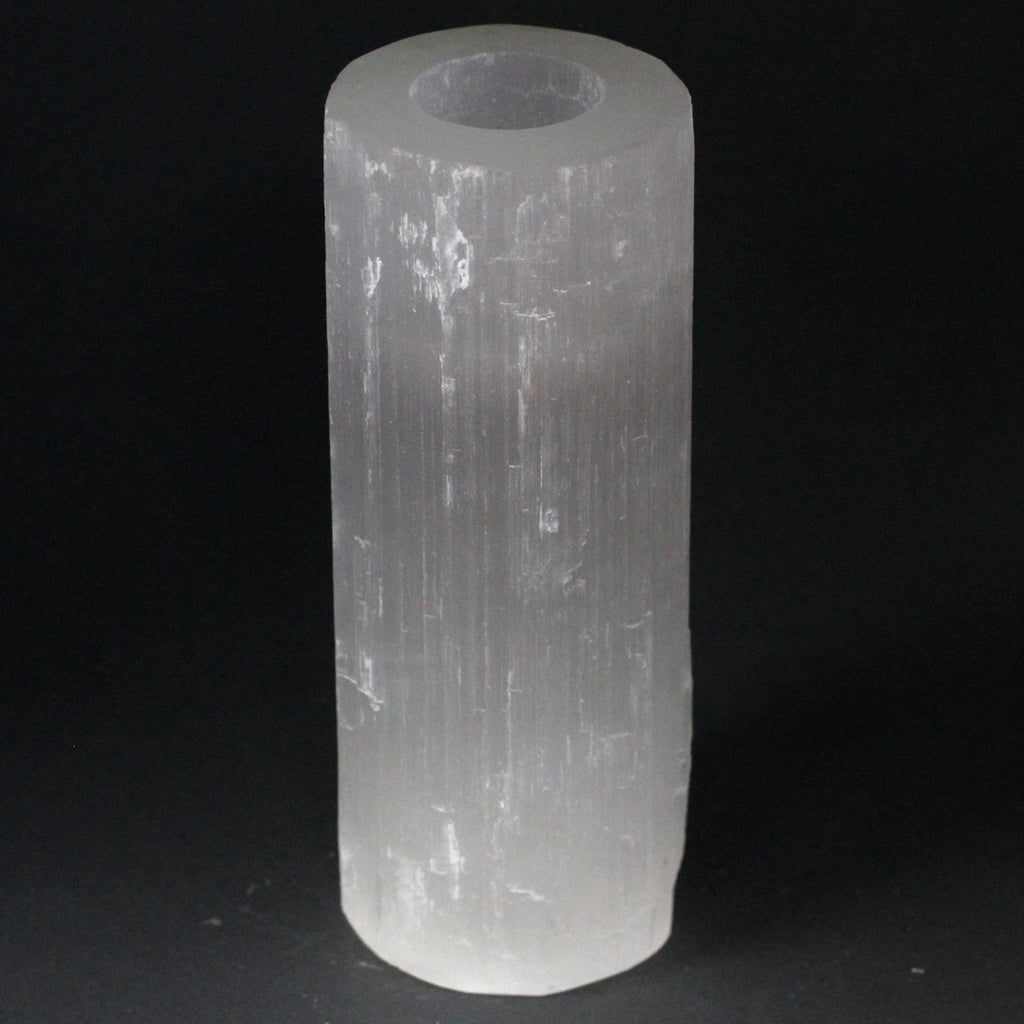 Selenite Cylinder Candle Holder - Large