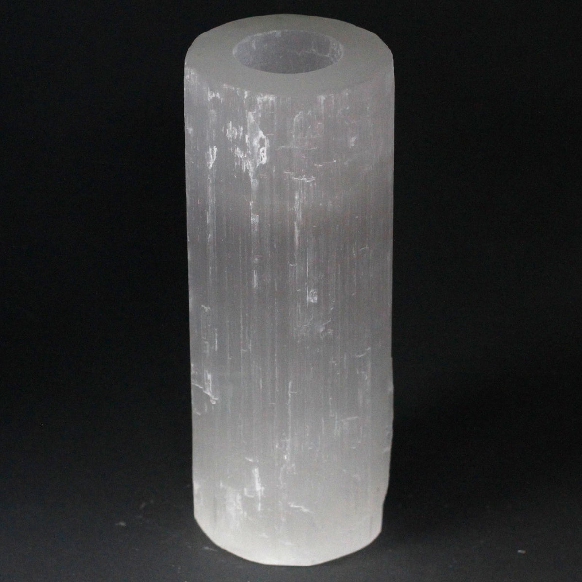 Selenite Cylinder Candle Holder - Large