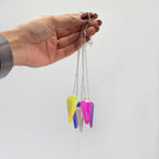 Six Sided Crystal Pendulum - Aurora Quartz, Angel White