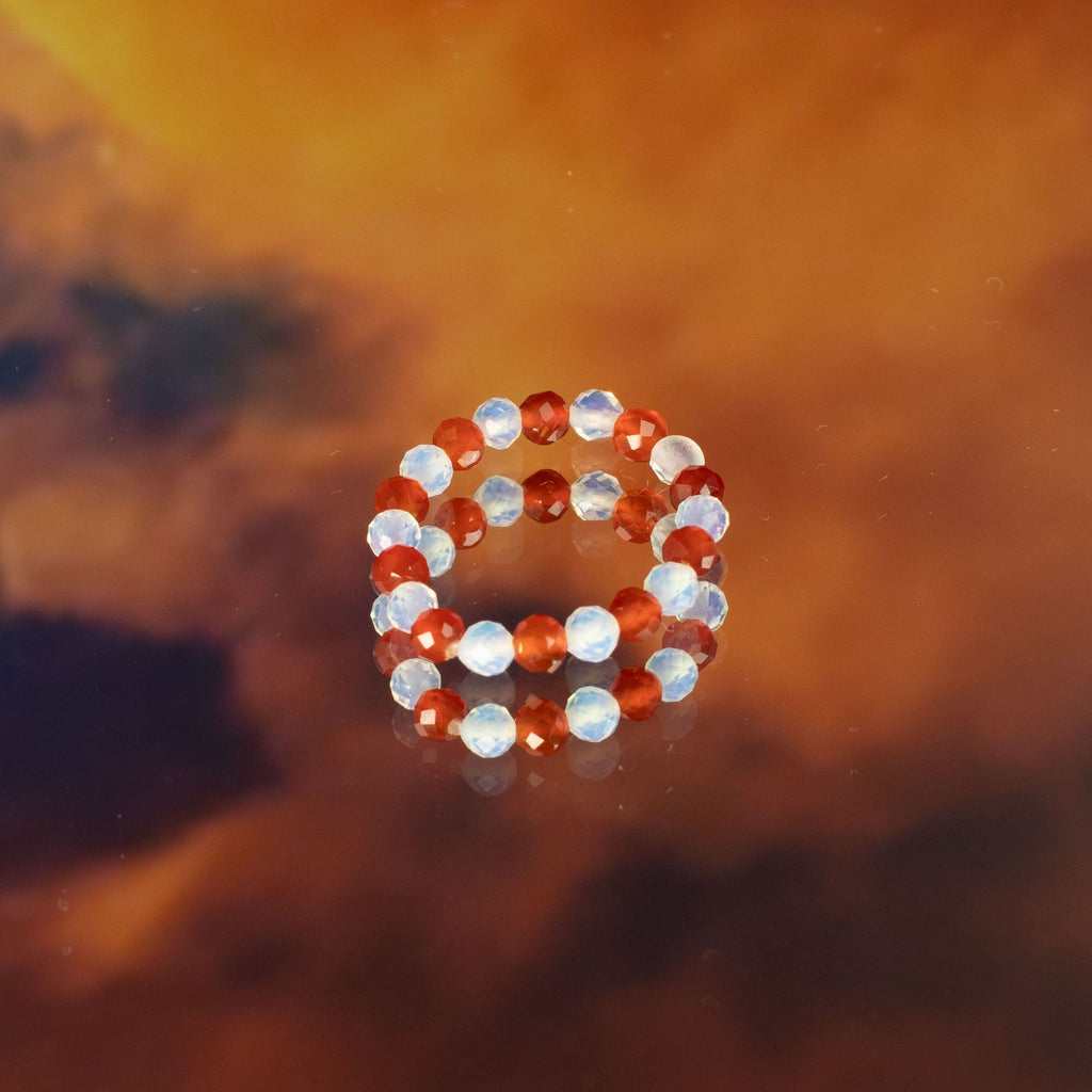 Nymph Spirit Gemstone Ring Set - Blood Moon - view 7