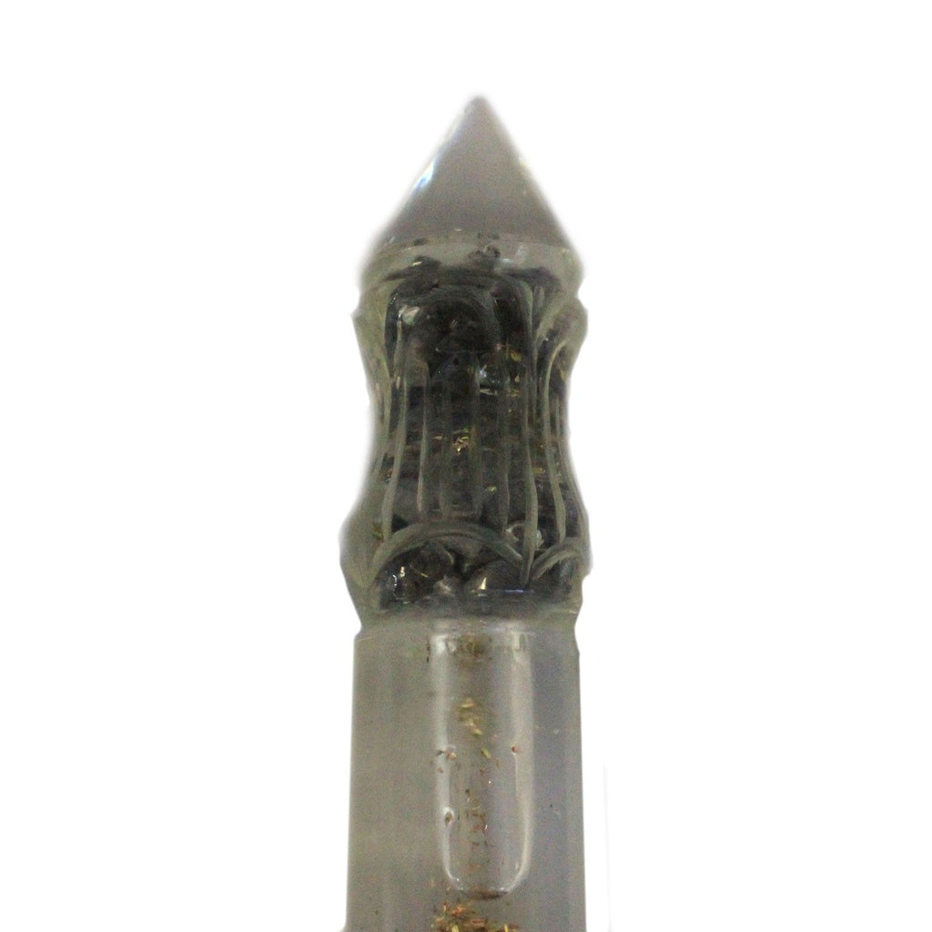 Orgonite Water Wand Carved with Copper & Gemchips - view 4