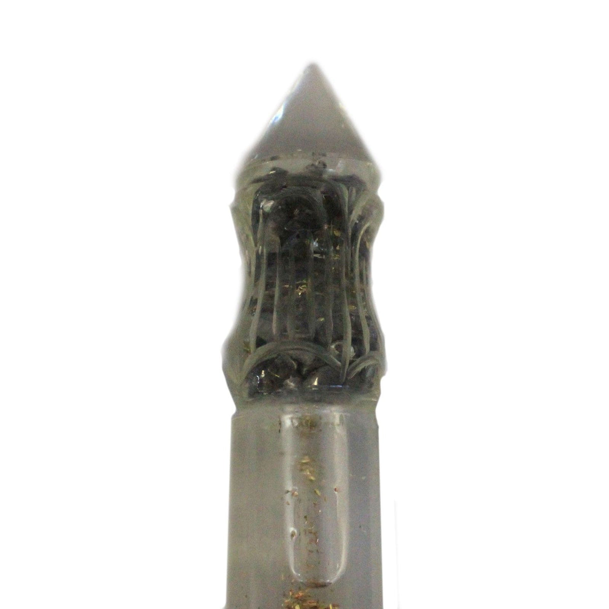 Orgonite Water Wand Carved with Copper & Gemchips - view 4