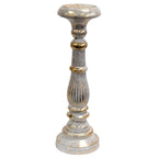 Large Candle Stand - White Gold - view 6