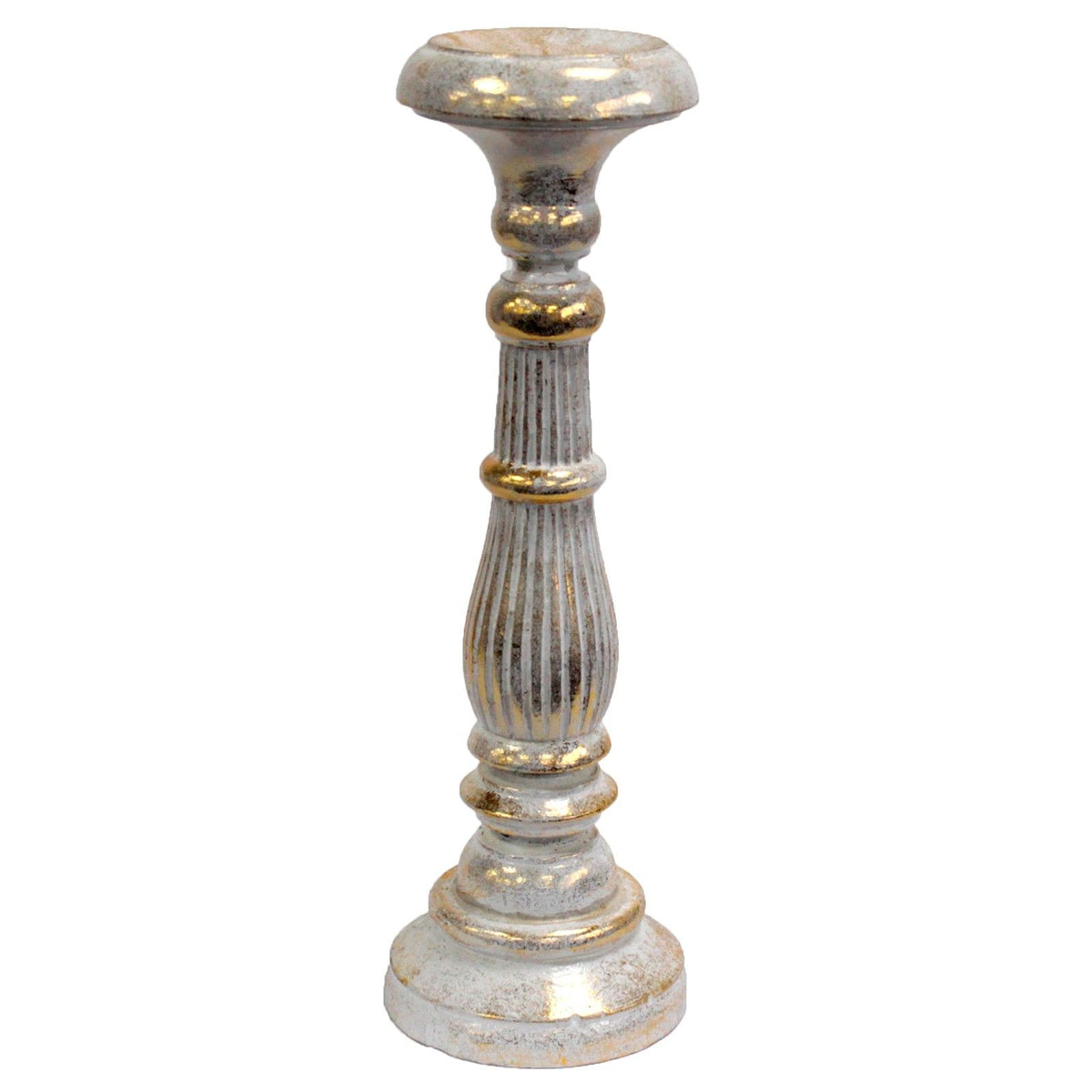 Large Candle Stand - White Gold - view 6