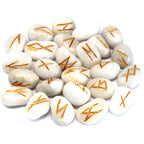 Runes Stone Set in Pouch - White Agate - view 3