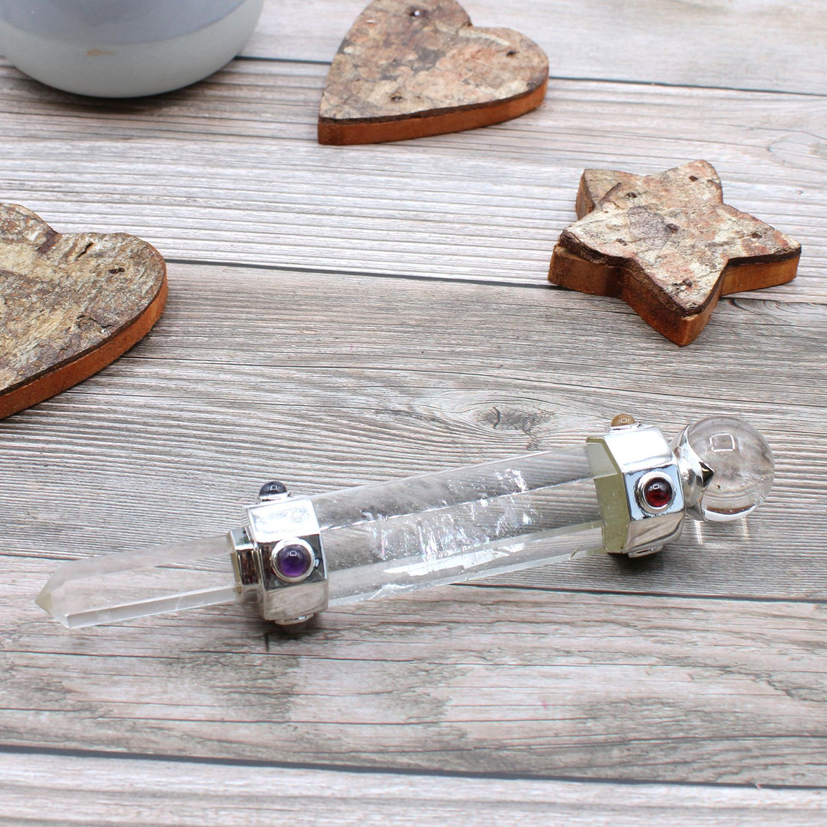 Hexagonal Crystal Healing Wand - 12cm - Rock Quartz - view 3