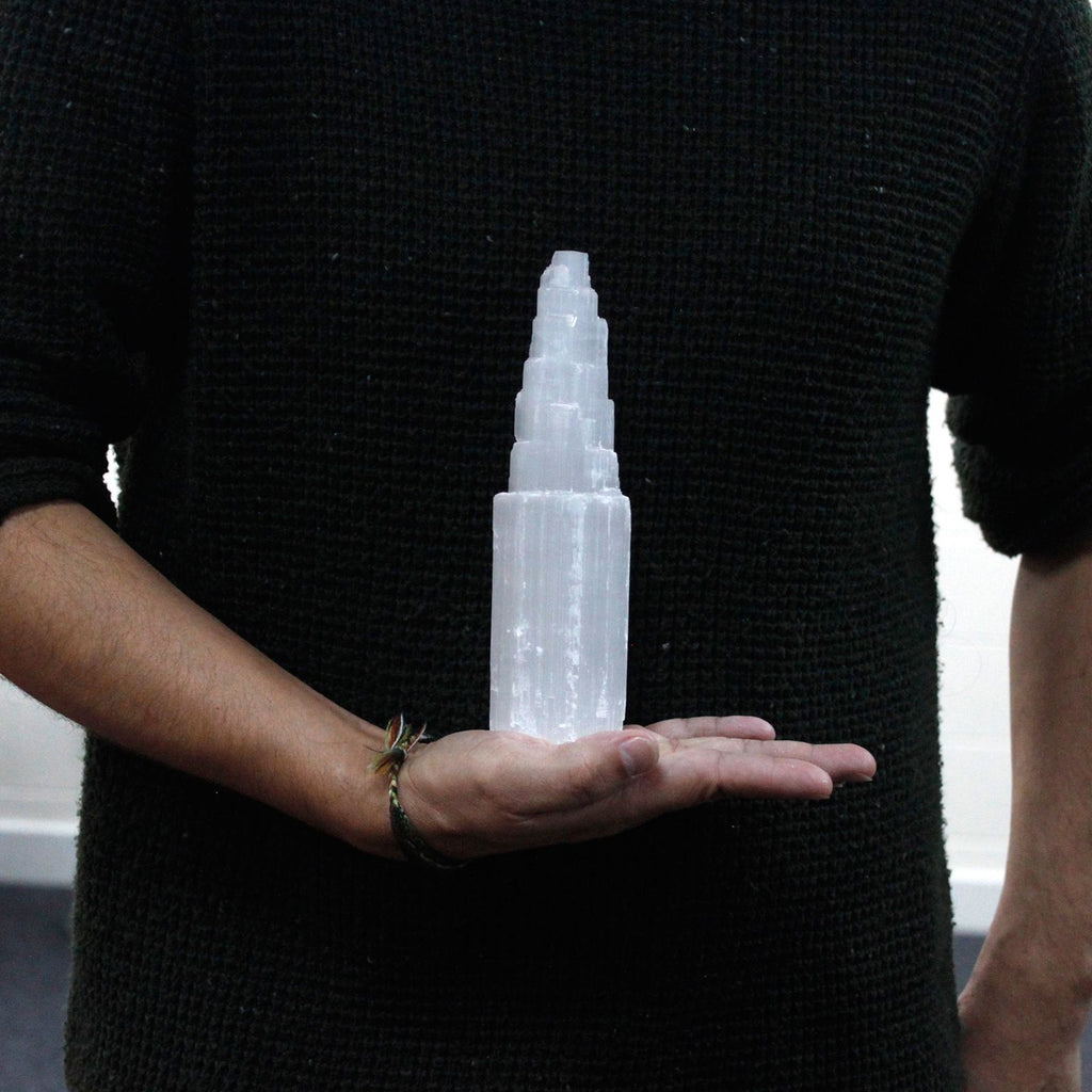Natural Selenite Tower - Large - view 4