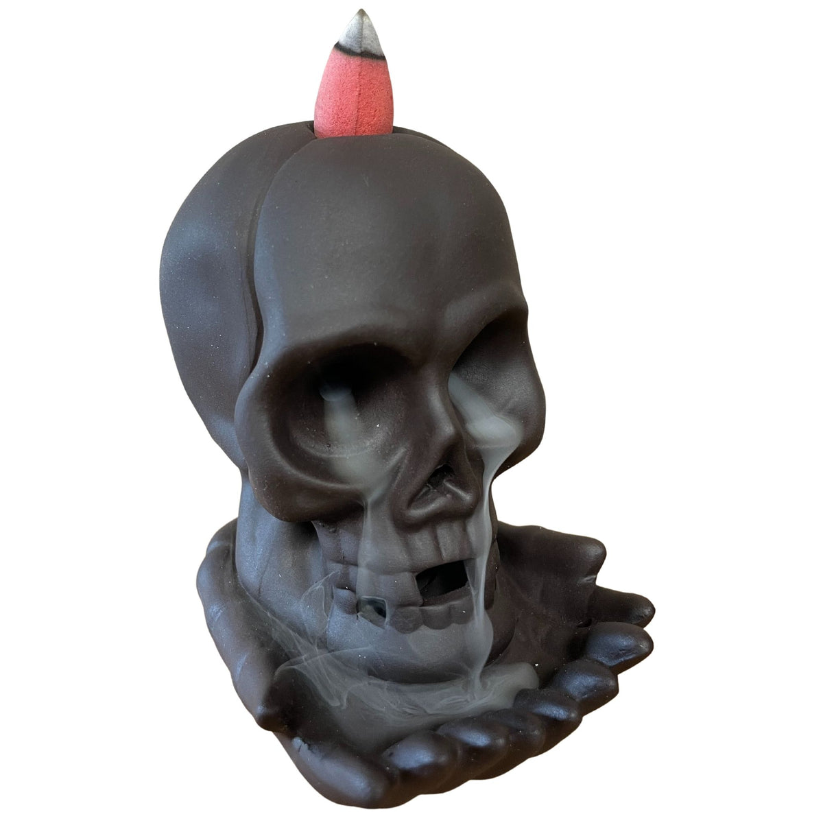Backflow Incense Burner - Weeping Skull (with light) - view 2