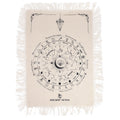 Ancient Witch Pendulum Divination Cloth - All Seeing Eye - Natural & Black