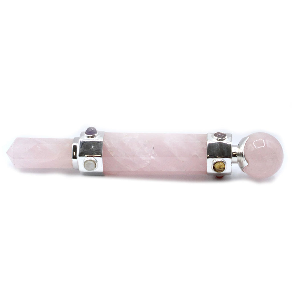 Hexagonal Crystal Healing Wand - 12cm - Rose Quartz - view 5