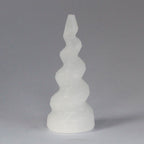 Selenite Spiral Unicorn Horn Tower - Small - view 2