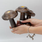 Set of 3 Incense Cone Mushrooms - Mango Wood - view 4