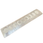Flat bar selenite charging plate engraved with the phases of the moon