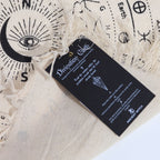 Ancient Witch Pendulum Divination Cloth - All Seeing Eye - Natural & Black - view 2