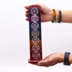 Soapstone Square Tower Incense Holder - 7 Chakras - view 3