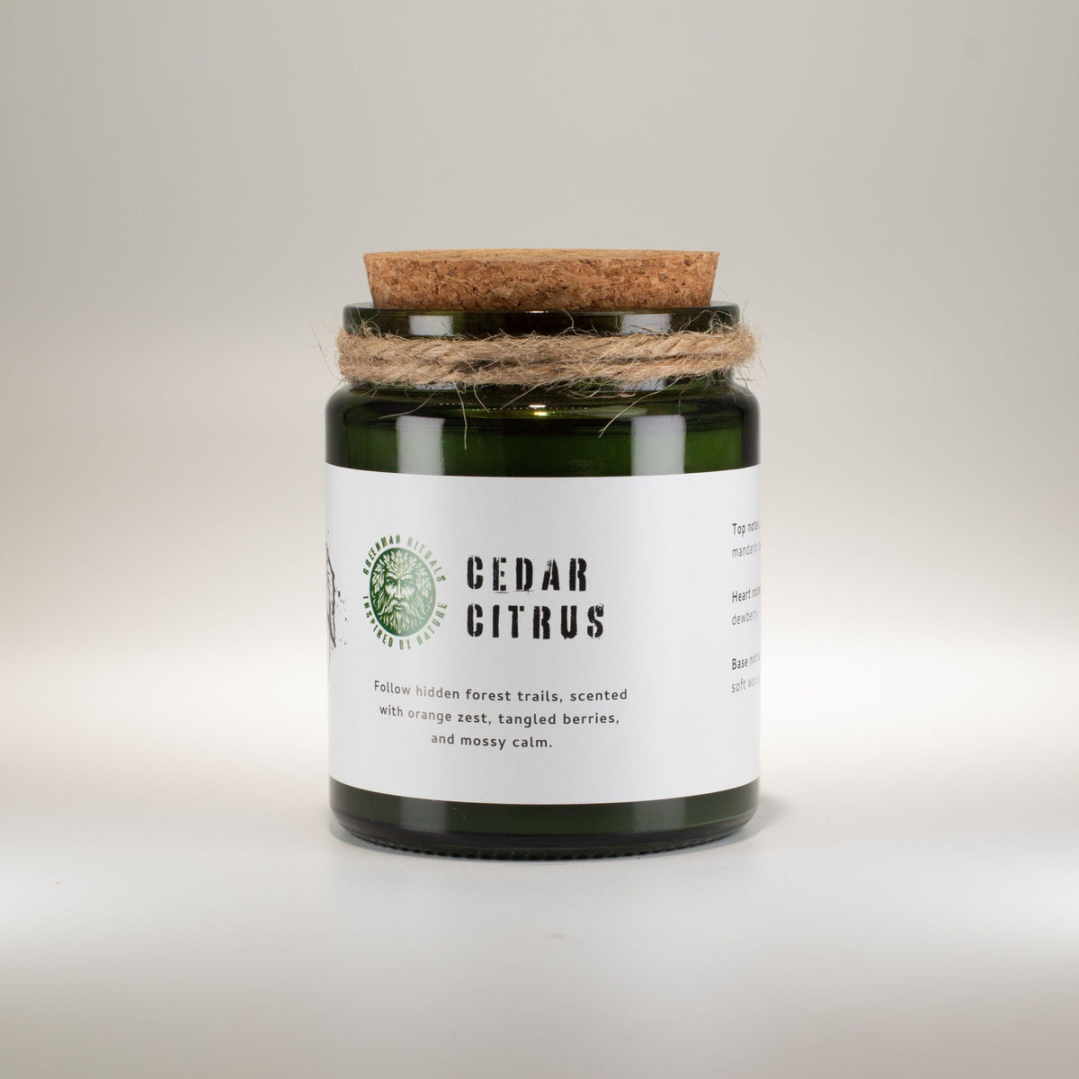 Greenman Woodwick Soy Candle - Cedar Citrus - view 2