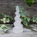 Selenite Spiral Unicorn Horn Tower - Small