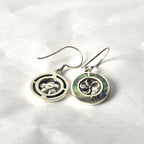 Shell & Silver Earrings - Frangipani - Abalone - view 2