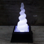 Selenite Spiral Unicorn Horn Tower - Small - view 3