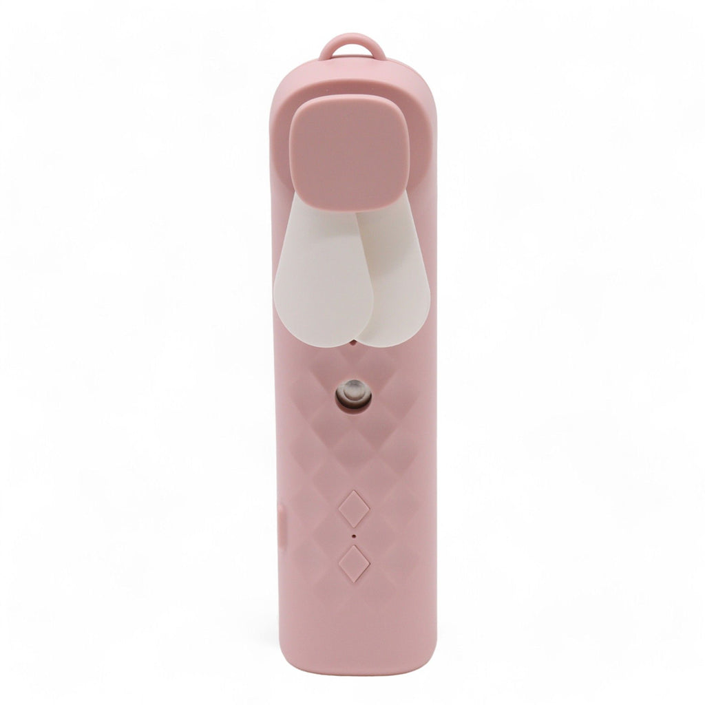 Pink handheld nano mist face fan and spray, USB rechargeable - view 8