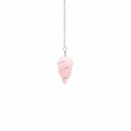 Raw Gemstone Pendulum - Rose Quartz - view 3