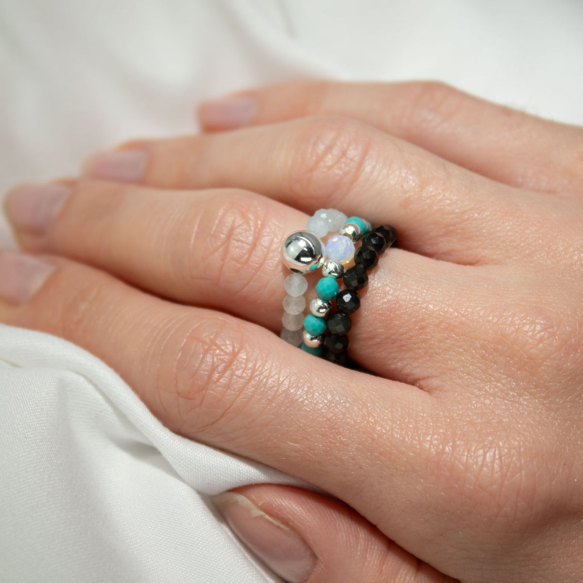 Nymph Spirit Gemstone Ring Set - Endless Ocean - view 5