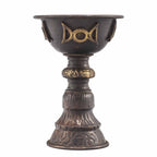 Copper Ritual Goblet - Triple Moon, Antique Finish