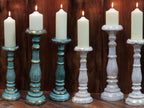 Large Candle Stand - White Gold - view 4