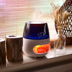 Salt stone flame effect aroma diffuser in white - view 8