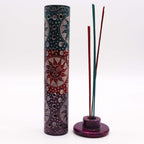 Soapstone Round Tower Incense Holder - Suns - view 3