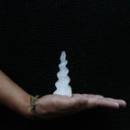 Selenite Spiral Unicorn Horn Tower - Small - view 5