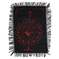 Ancient Witch Pendulum Divination Cloth - All Seeing Eye - Black & Blood Red