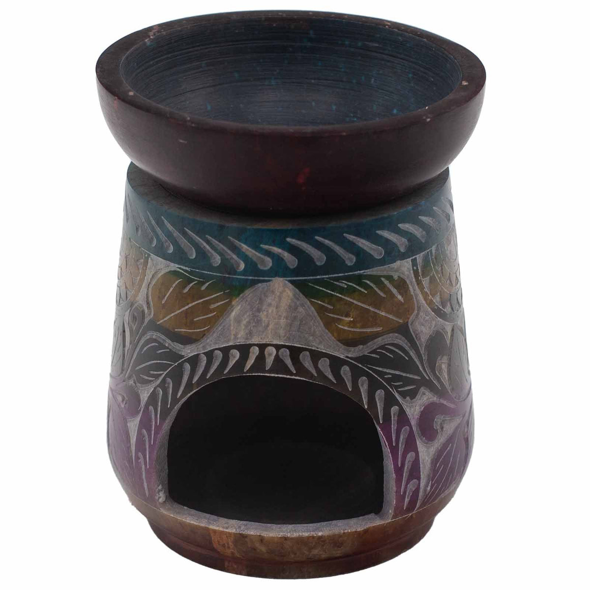 Large Soapstone Oil Burner - Elephant, Five Colours - view 3