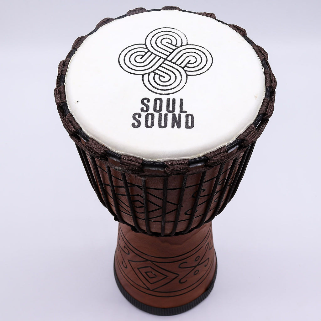 Large rope tuned djembe drum, hand-carved jackfruit body, Soul Sound head - view 3