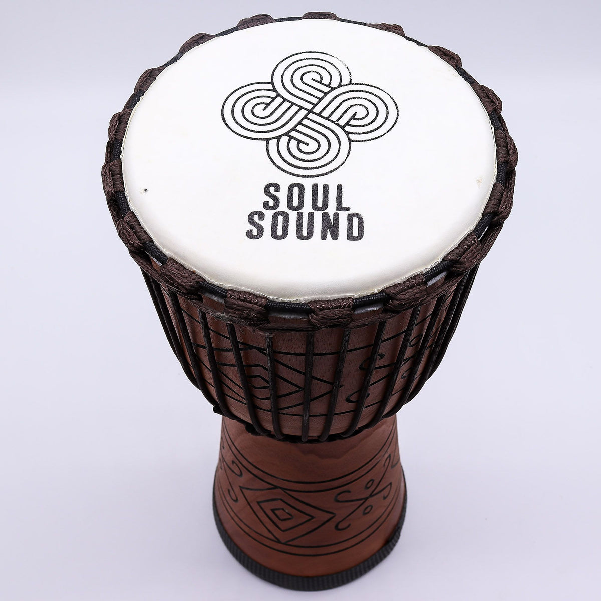 Large rope tuned djembe drum, hand-carved jackfruit body, Soul Sound head - view 3