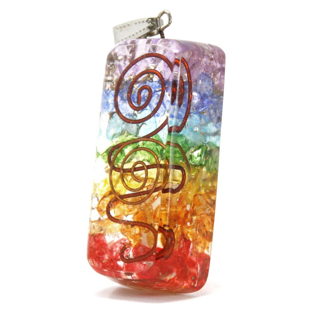 Orgonite Power Pendant - Rainbow Copper Attractor - view 3