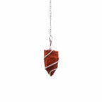 Raw Gemstone Pendulum - Red Jasper - view 2