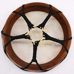 Hamsa shamanic frame drum with two beaters - view 4