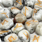 Runes Stone Set in Pouch - Rainbow Moonstone - view 3