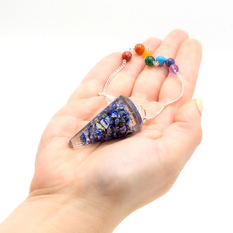 Orgonite Power Chakra Pendulum - Lapis - view 3