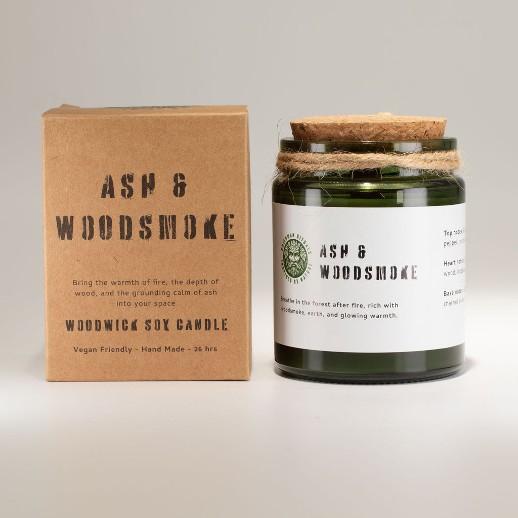 Greenman Woodwick Soy Candle - Ash & Woodsmoke - view 2