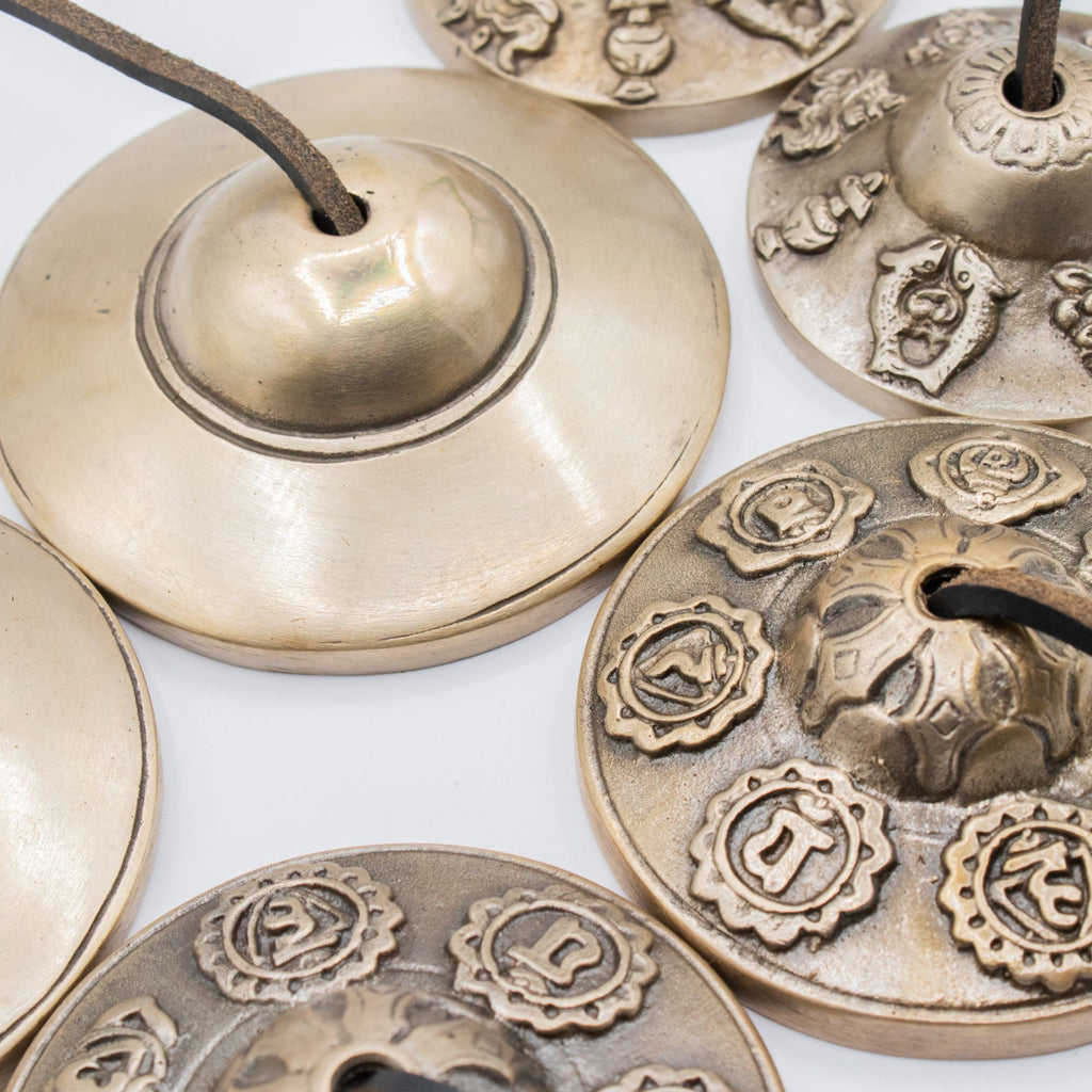 Tibetan Tingsha Bells - Premium Brass, Seven Chakra (255g) - view 2