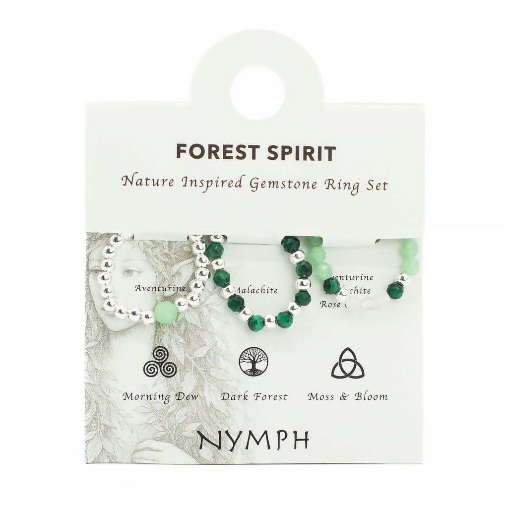 Nymph Spirit Gemstone Ring Set - Forest Spirit - view 3