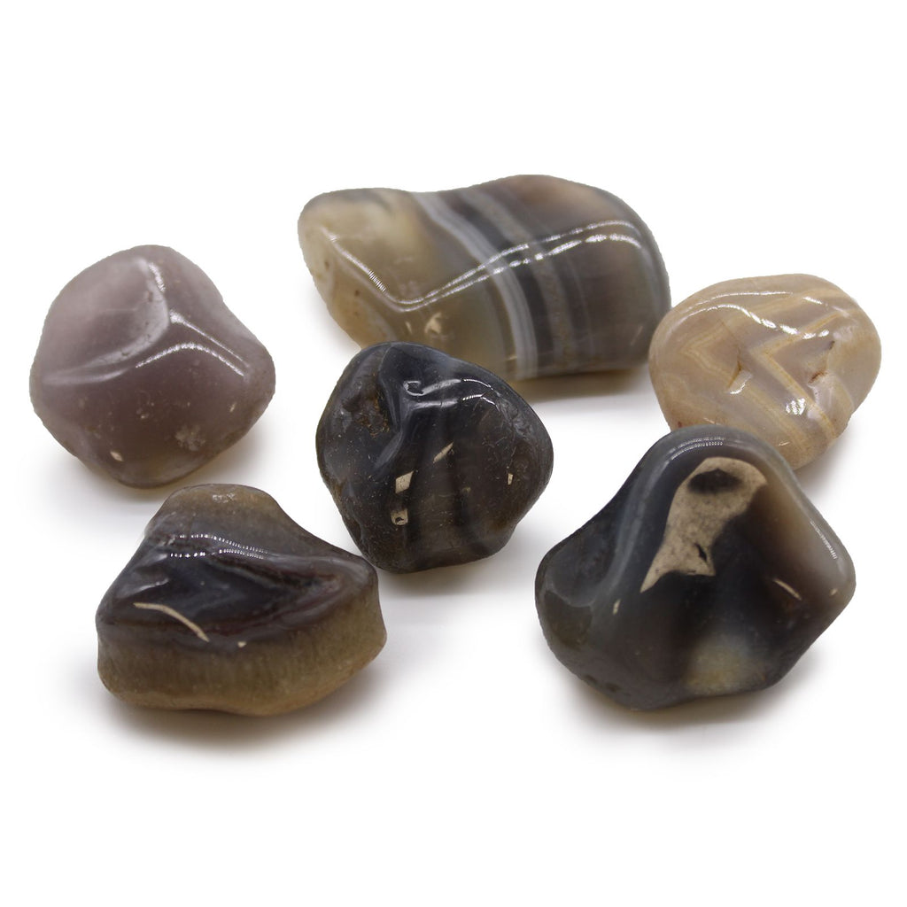 Large African Tumble Stones - Grey Agate - Botswana (Pack of 6) - view 2