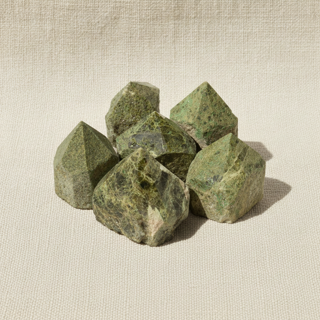 Epidote Crystal Points - Top Polished, A Grade (Pack of 5-6) - view 2