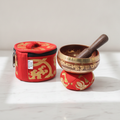 Mini Singing Bowl Gift Set - Red