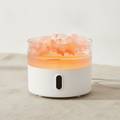 Himalayan Salt Lamp Aroma Diffuser - USB-C Night Light with Flame Effect